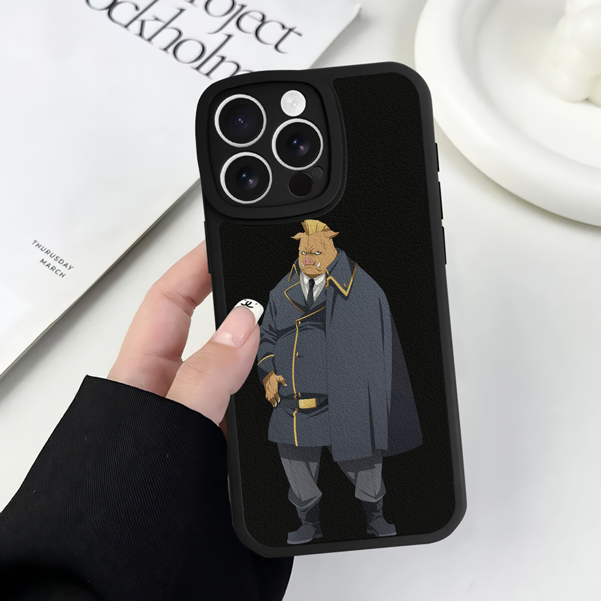 （画像用） 転スラ Regarding Reincarnated to Slime 【iPhone 16シリーズ対応】シリコンスマホケース（レザー調） 材質：シリコン